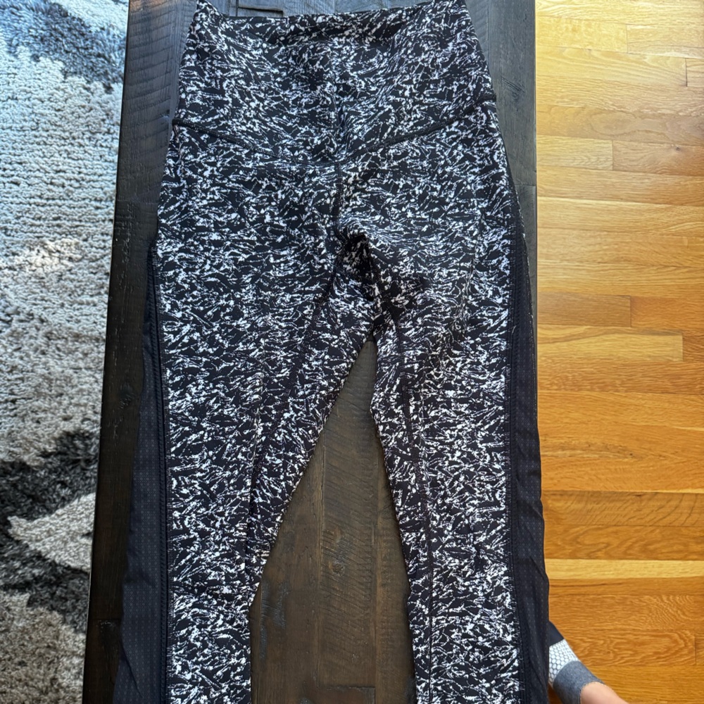 lululemon athletica Black and White Patterned Leggings